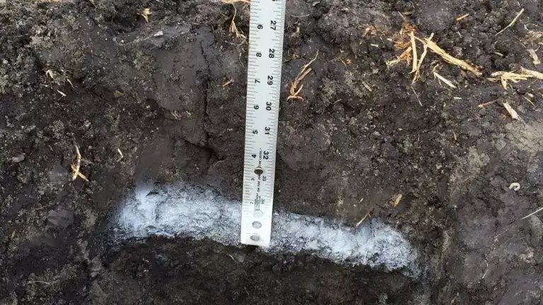Image of ruler checking compaction level