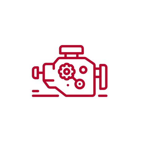 Engine wear icon in Case IH red