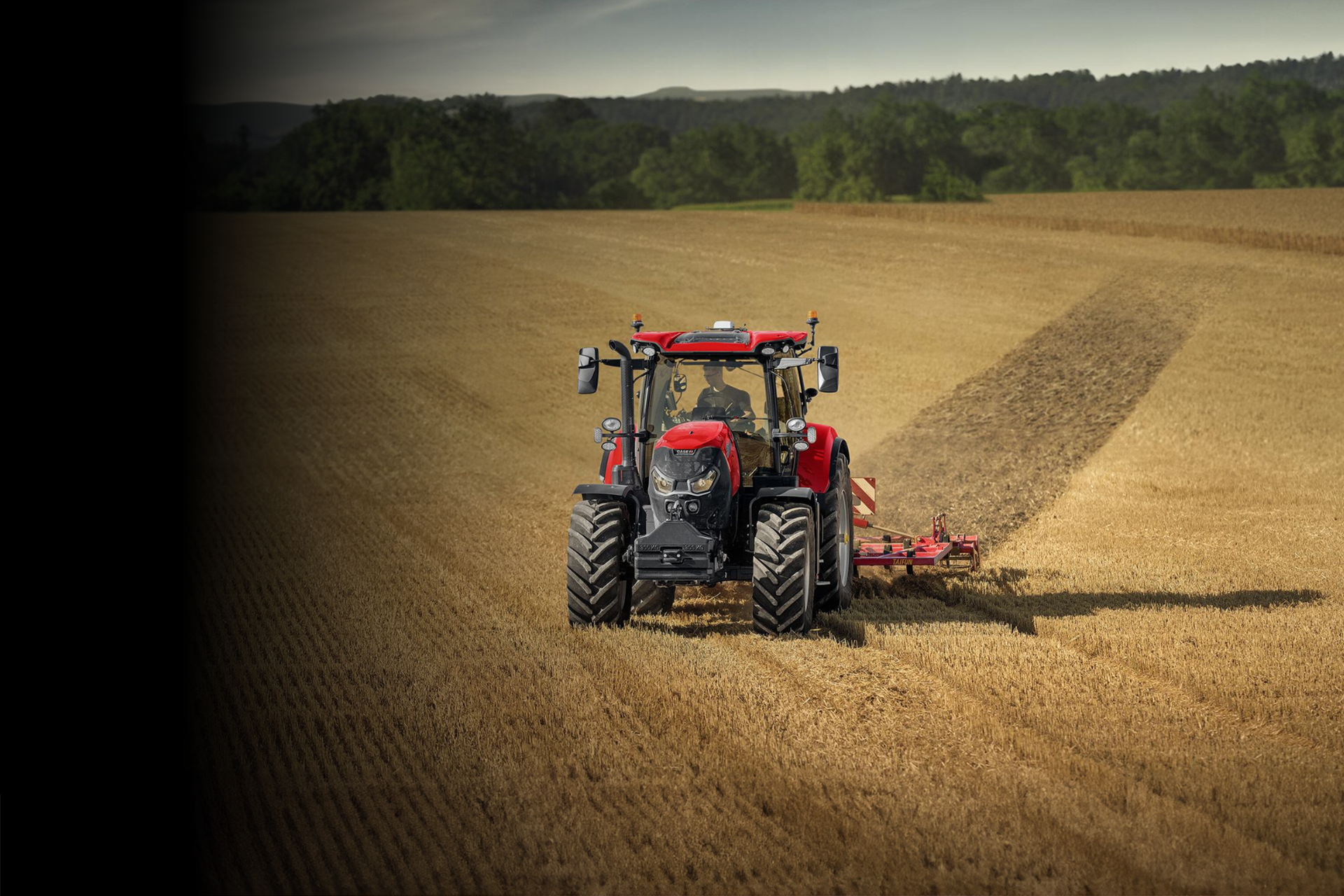 Red Case IH Puma tractor in the field