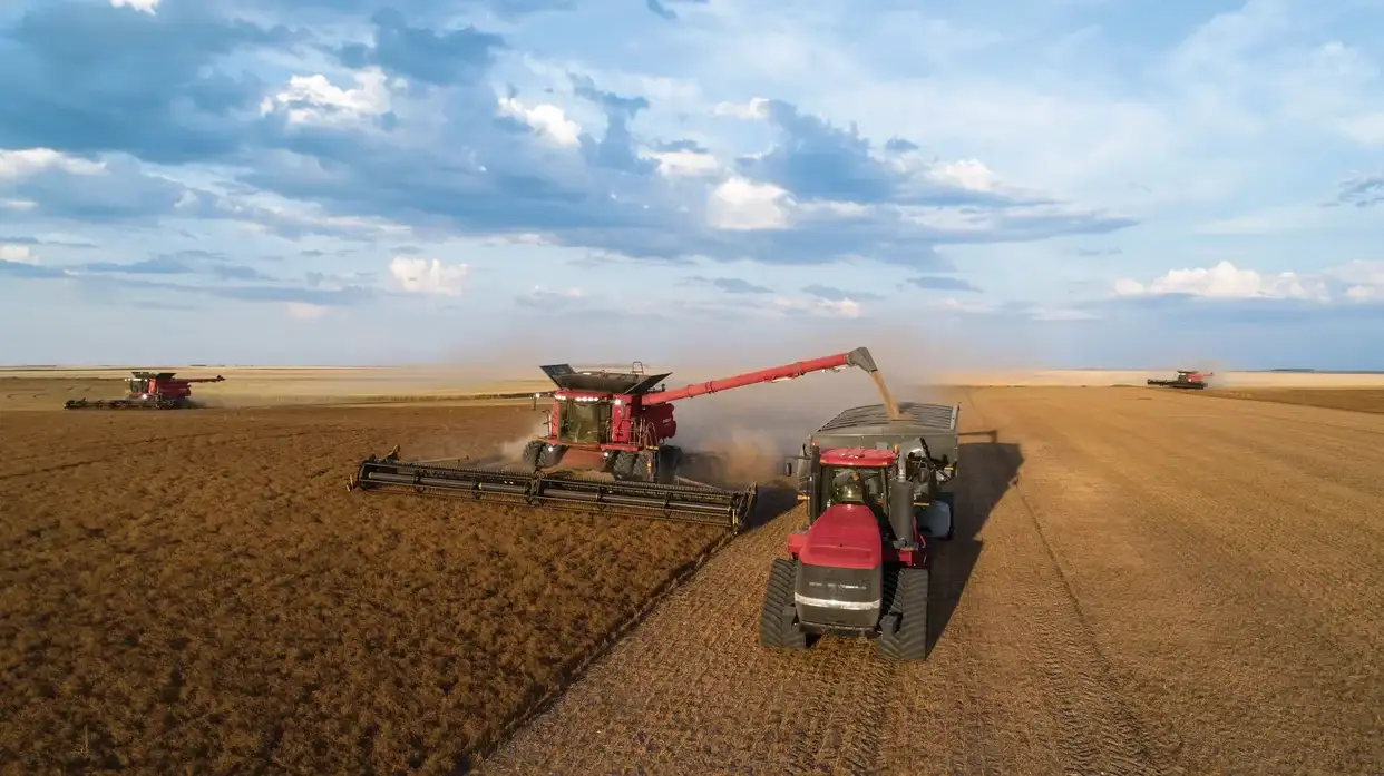 Axial-Flow 8250 and MacDon Flex Draper
