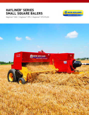 HAYLINER® SMALL SQUARE BALERS​ -  Brochure