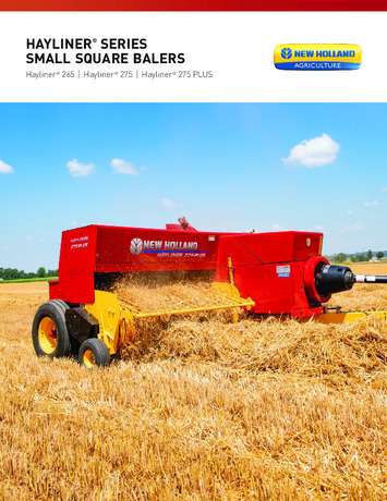 HAYLINER® SMALL SQUARE BALERS​ -  Brochure