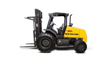 Forklift side profile.