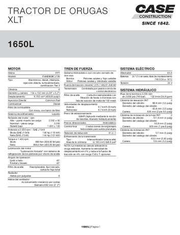 Folleto Tractor de Orugas - 1650L