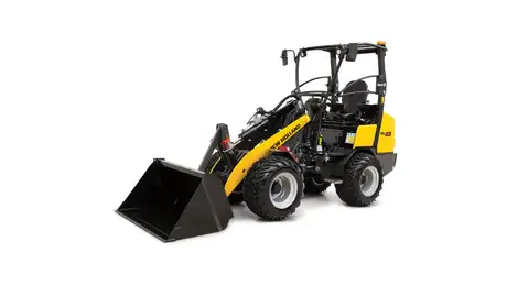 Small articulated loader diagonal profile.