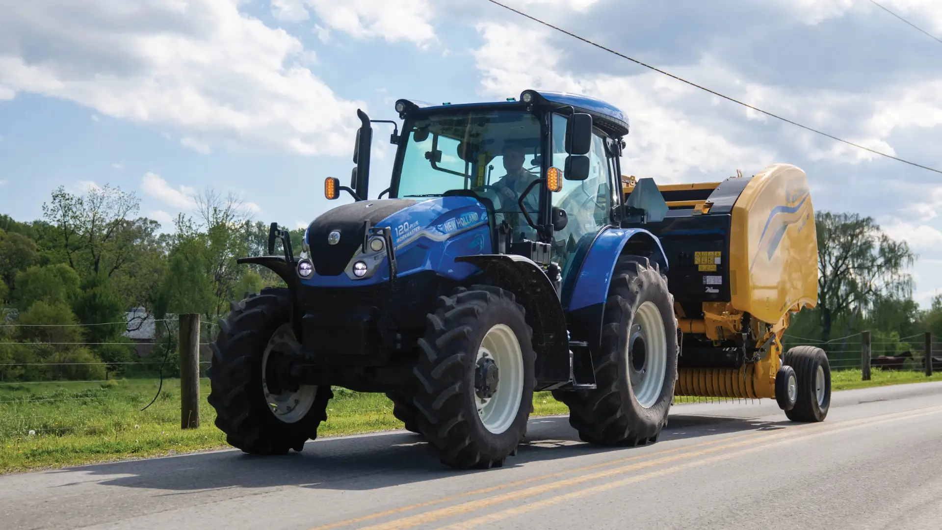 WorkMaster tractor in the road.