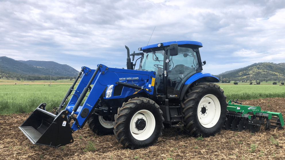 New Holland T6050 Plus tractor sitting in Australian field