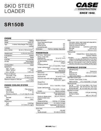 SPEC - SR150B