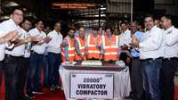 CASE India rolls out 20,000 th Vibratory Compactor at Pithampur plant.
