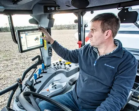 IntelliView IV Plus monitor display inside tractor