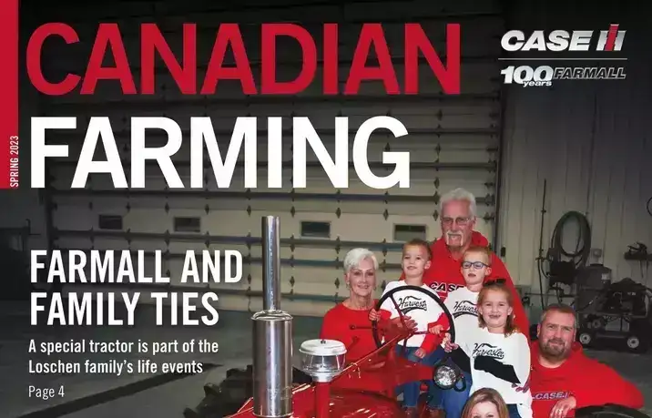 cropped screenshot of Canadian Farming magazine spring 2023