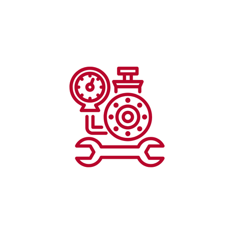 Hydraulic icon in Case IH red