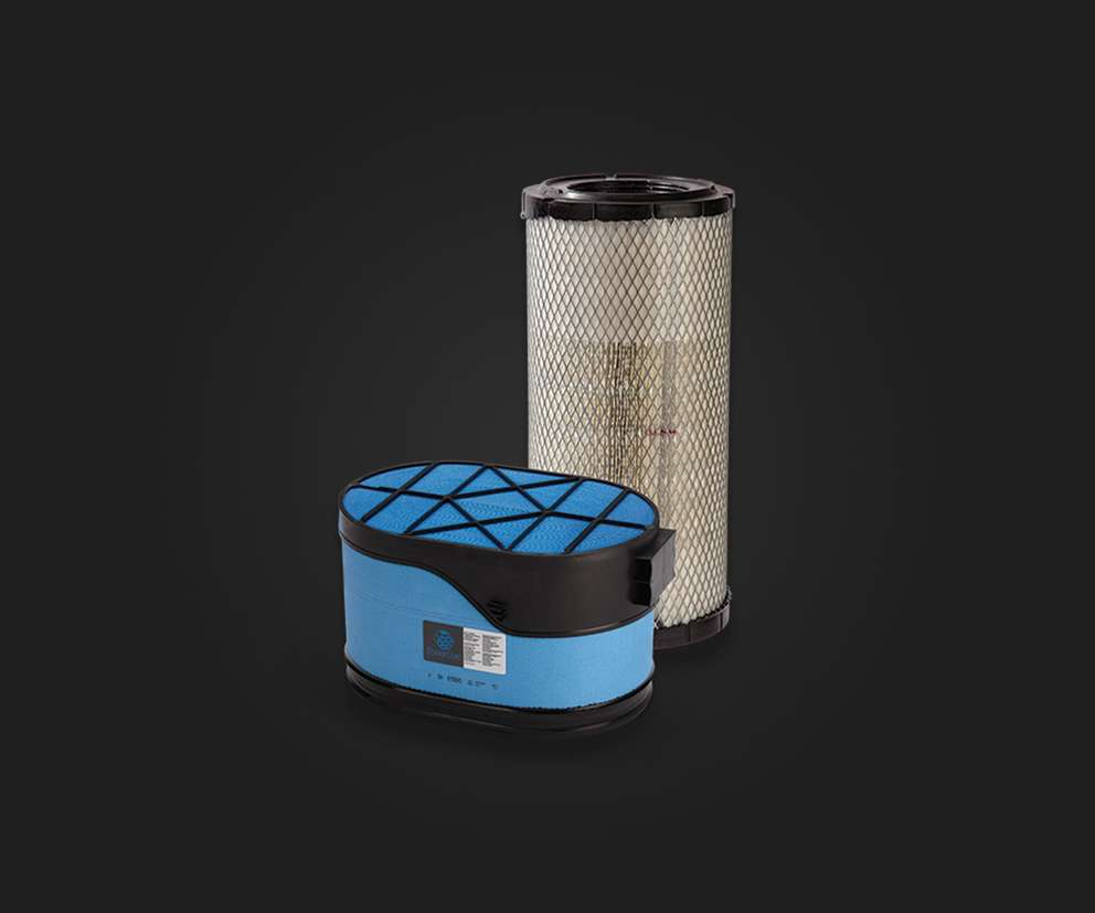 CNH air filter with dark gradient background