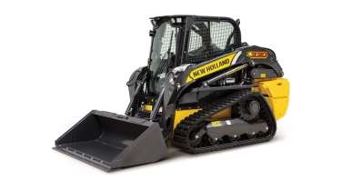 Side profile of compact track loader.