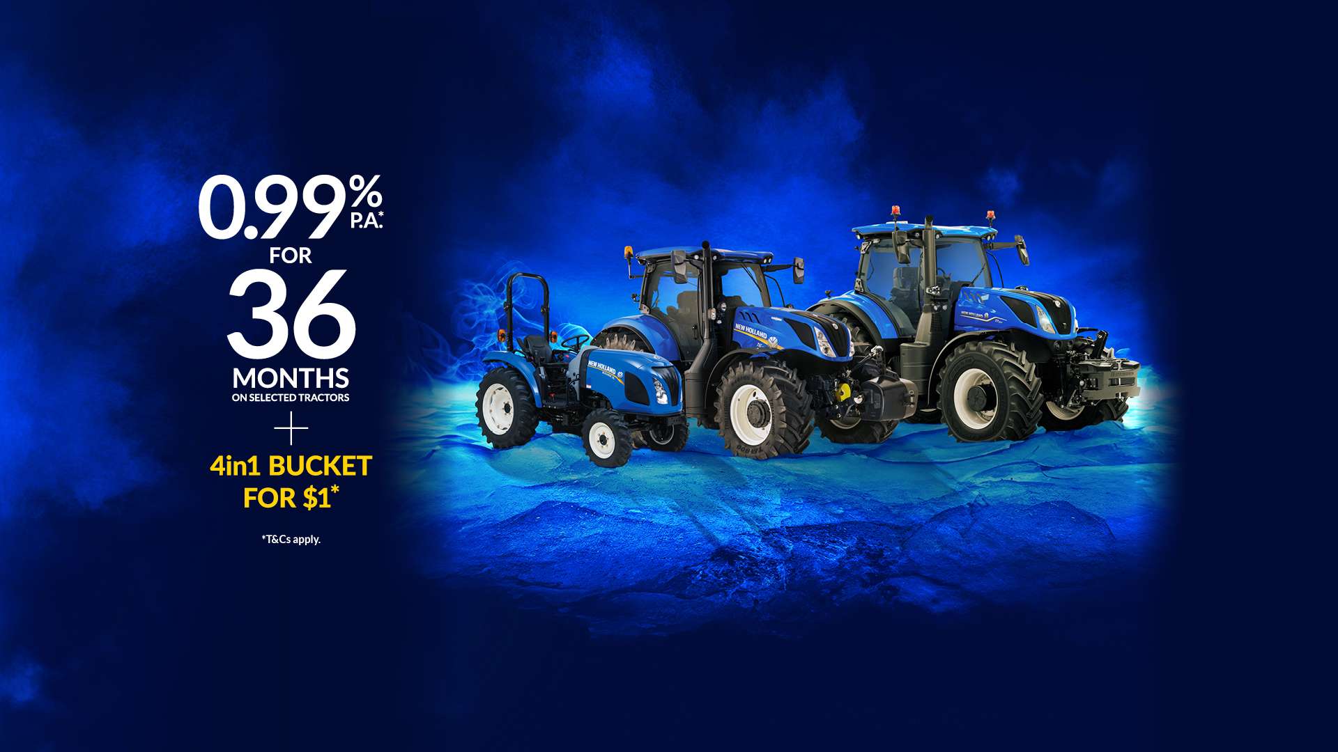 New Holland EOFY tractor range with impressive 0.99% p.a finance rate