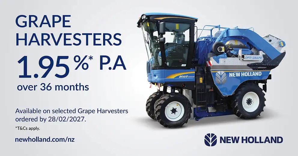 New Holland Grape Harvester special finance offer tile