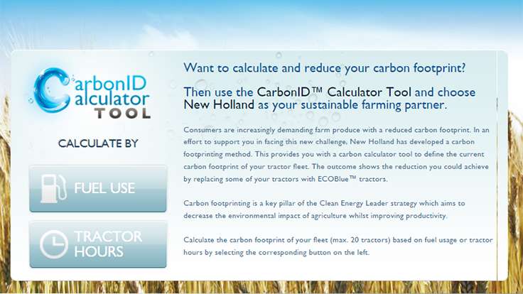 Sustainable Farming New Holland - CarbonID™ Calculator