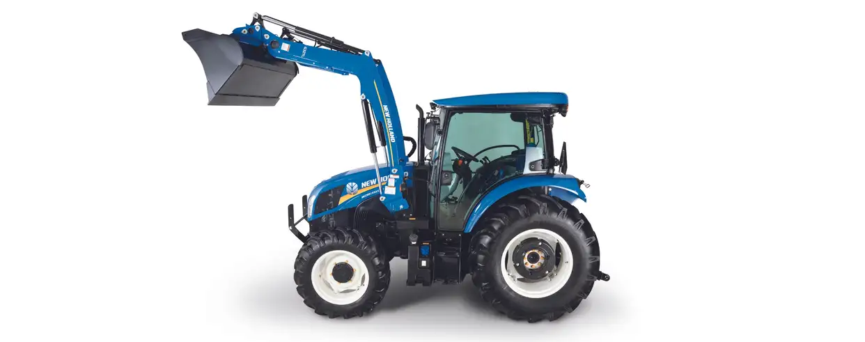 WORKMASTER tractor and front loader side profile