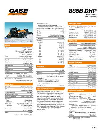 Motor Graders - 885B DHP