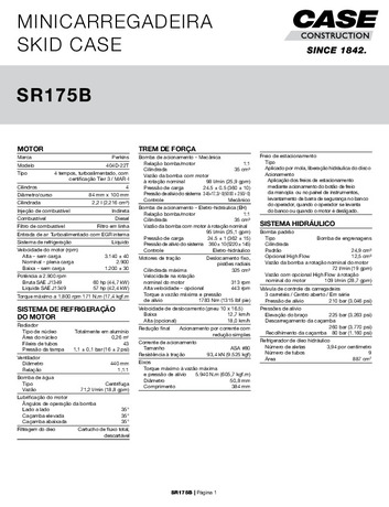 SR175B - Folheto Técnico