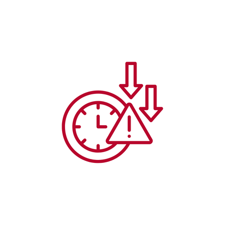 Downtime icon in Case IH red