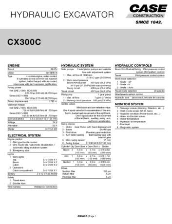SPEC - CX300C