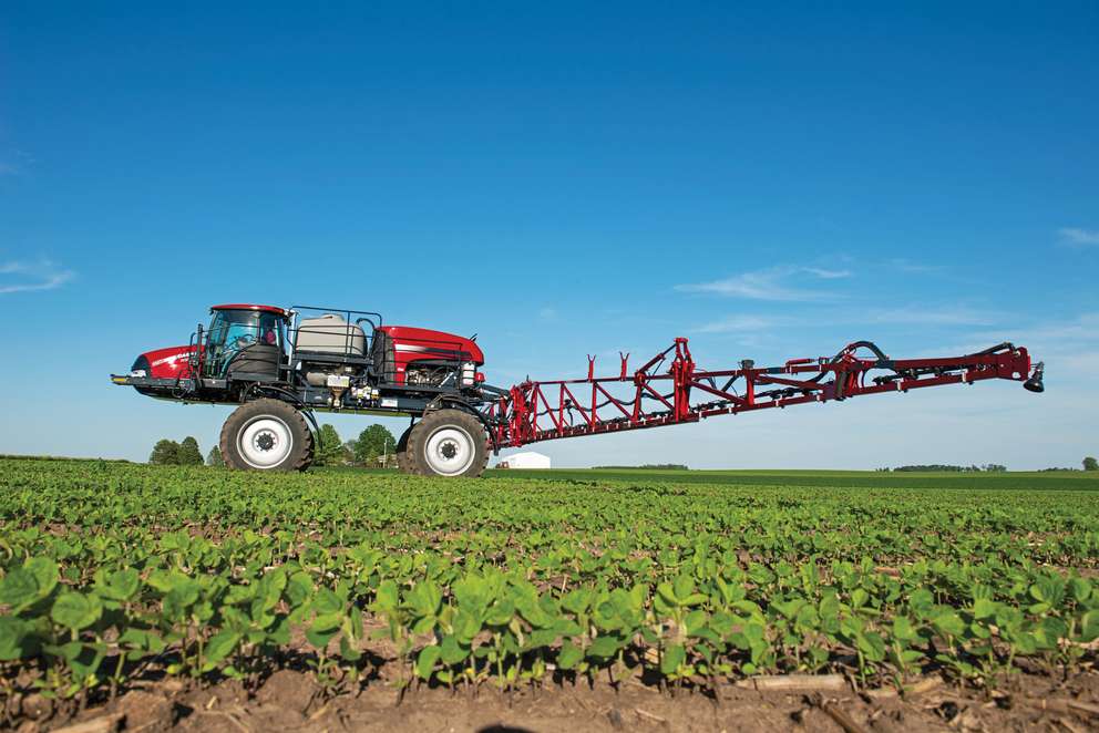 side view of patriot 2250 sprayer in field