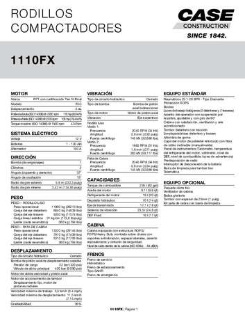 SPEC - 1110FX