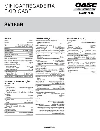SV185B - Folheto Técnico