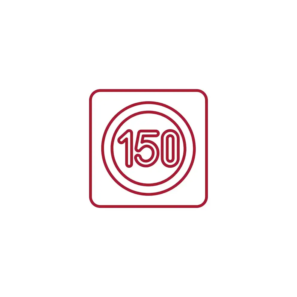 150 point inspection icon in Case IH red