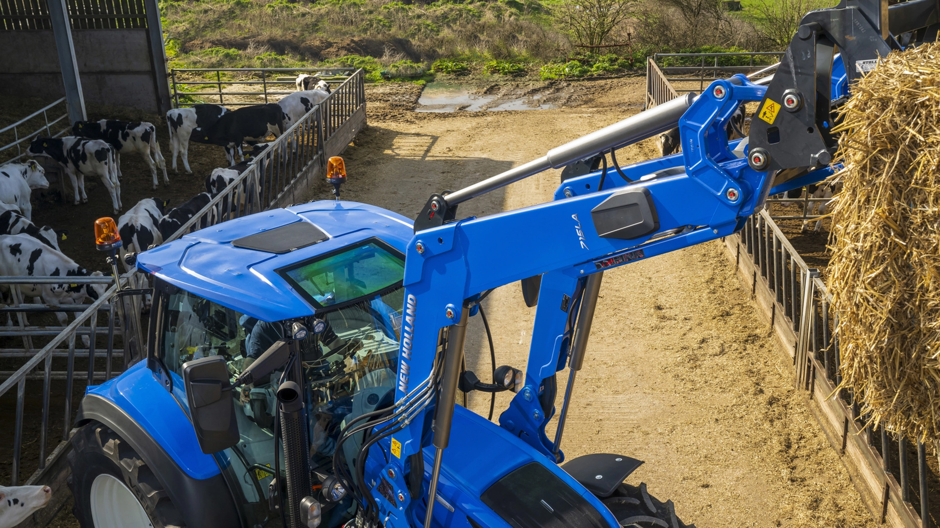 New Holland tractor with LA Front Loader