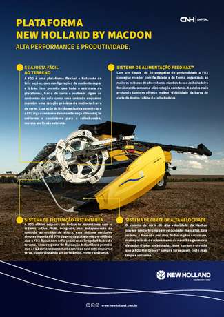 Ficha Técnica - Plataforma New Holland By MACDON