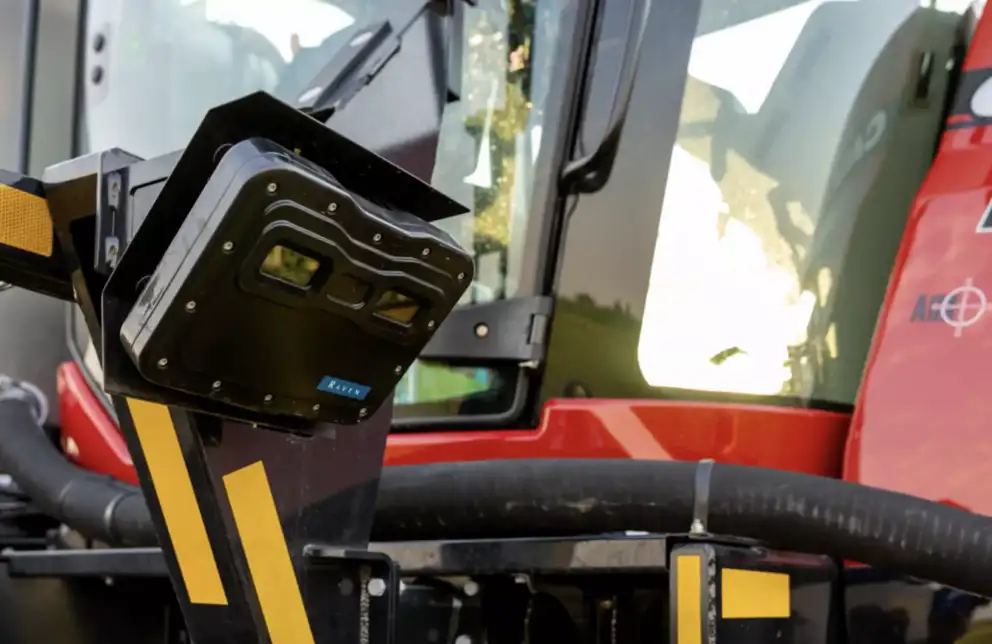 close up of Case IH precision equipment