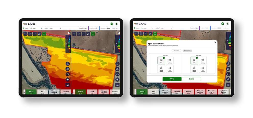 New Holland N-GAUGE Insights tablet screen 