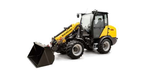 Small articulated loader diagonal profile.