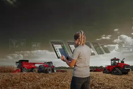 Image of woman using AFS Connect Farm App