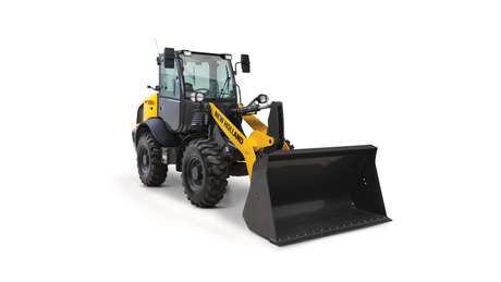 Compact wheel loader diagonal profile.