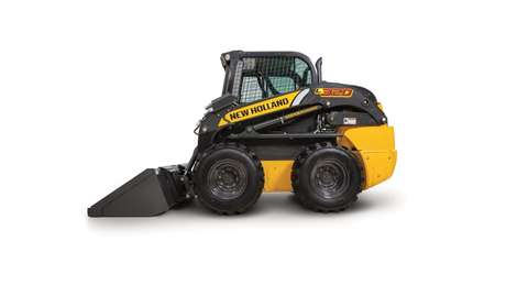 Skid steer loader side profile.
