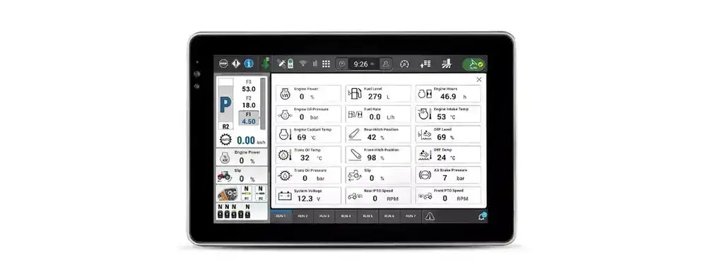 Pro 1200 performance monitoring screen front view