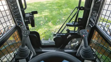 B Series interior cab and joysticks