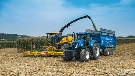 Forage Harvester and Tractor.