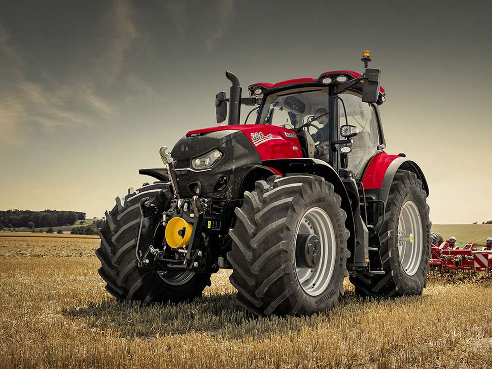 Red Case IH Optum tractor in field