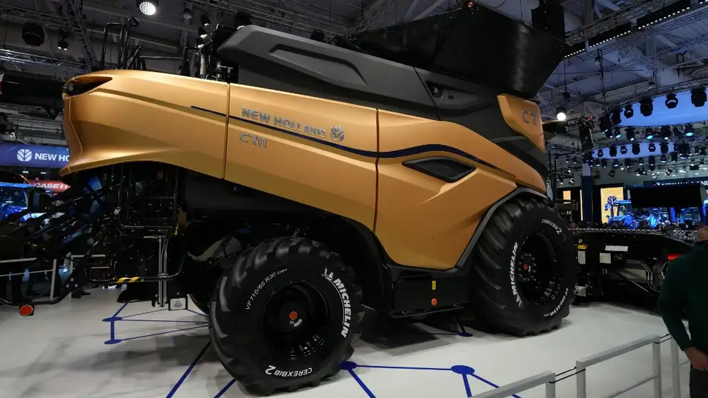 Gold CR11 combine at Agritechnica trade show