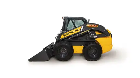 Skid steer loader side profile.