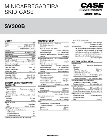 SV300B - Folheto Técnico