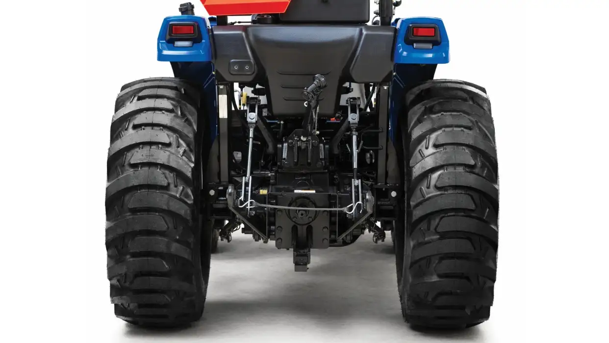 Rear view of tractor.
