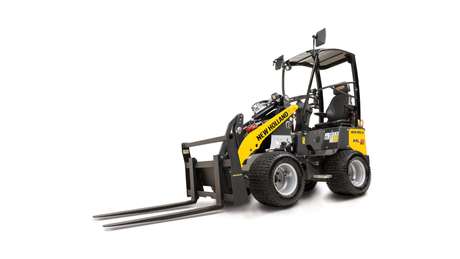Small articulated loader diagonal profile.