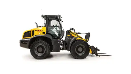Compact wheel loader side profile.