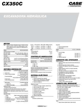 Ficha Técnica CX350C