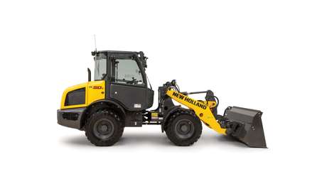 Compact wheel loader side profile.